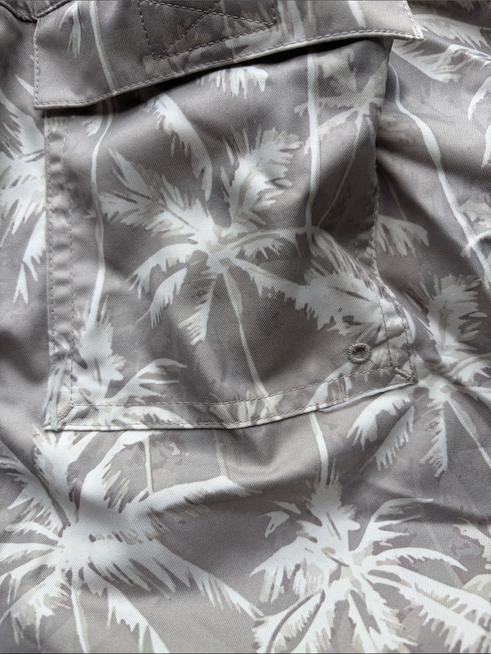 DSG Men's Taupe Palm-Print Swim Trunks - Picture 4 of 5